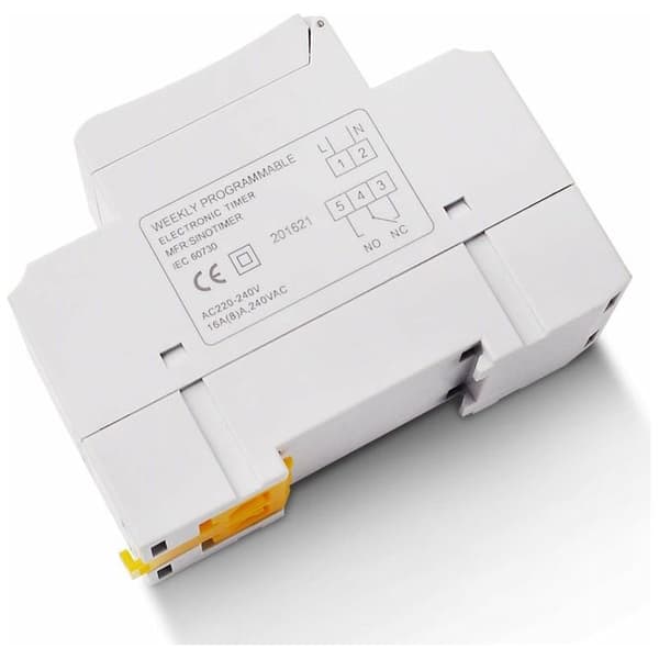 TM615-2 Programmerbar Timerkontakt, Energibesparende, 220V AC, Timerstyring Skinneinstallation