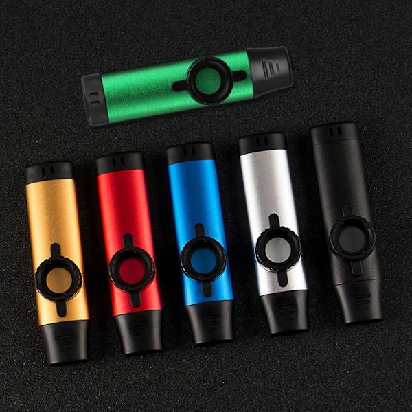 Professionel Kazoo Aluminium Legering Kazoo Træblæserinstrument Musikinstrument GuanGuan Black