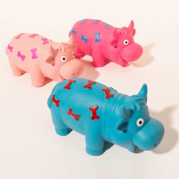 Pipig Hundleksak Tecknad Berikningsleksak Robust Koform för Hundvalpar Rosa Pink 16.5x8.5x9cm