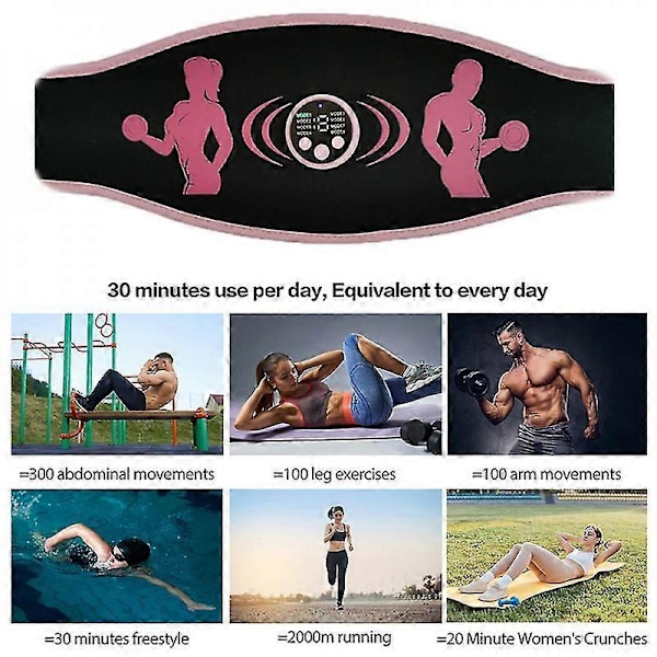 Abdominal Tränare Vibrerande Bantningsbälte EMS Muskelstimulator Toningsbälten Mage Arm Ben Midja Träning Hemfitness Utrustning YKT