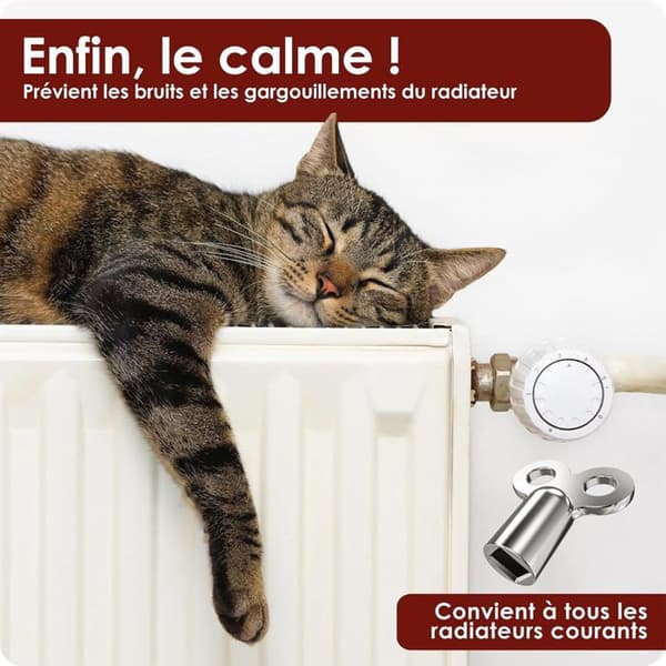 Radiatornyckel - 3-pack - Aluminiumlegering - 5 mm fyrkantsfäste - För standardventiler - Brusreducering