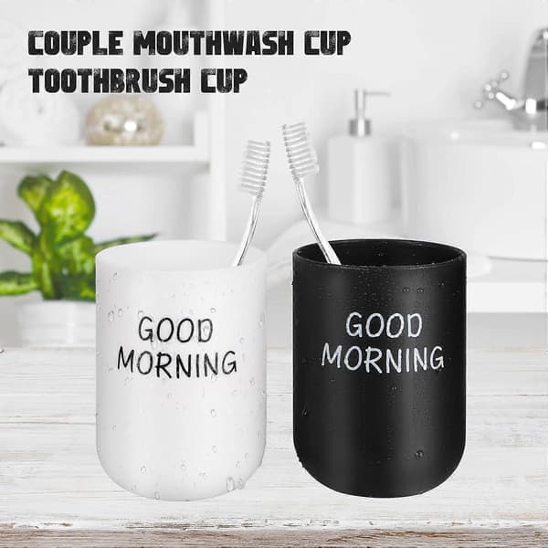 2-pack Tandborstmugg, Tandmuggar i Plast, Munsköljsmugg för Barn och Vuxna