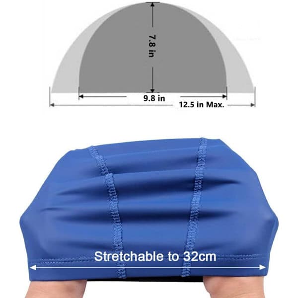 Pakke Unisex Badehætter PU Vandtæt Stof Elastisk Badehætte til Voksne