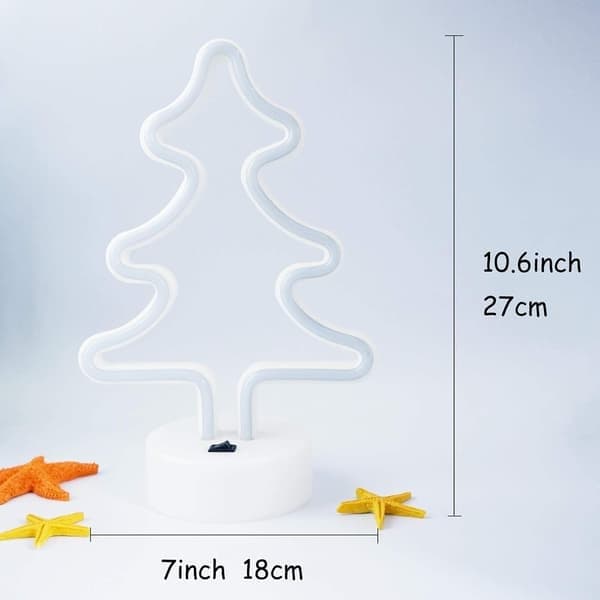 Julgran Neonljus LED Neonljus USB/Batteridriven Ljus Bordsdekoration