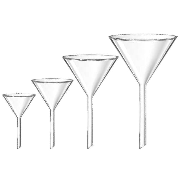 4 st Laboratorieglas Trattar Skolundervisning Trattar Kort Skaft Experiment Trattar Klara Trattar