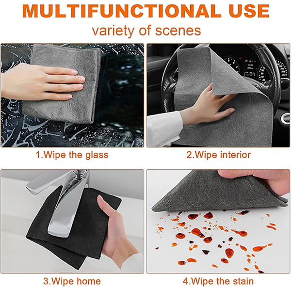 Paksuuntunut Magic Cleaning Cloth, Mikrokuitu Lasinpuhdistusliinat, Uusiokäyttöiset Puhdistusliinat 5Pcs 30 x 30 cm