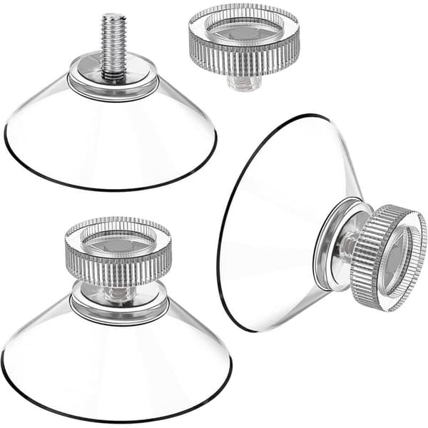Imukuppisarja 25 imukuppia Ø 40 mm M4 - Läpinäkyvät imukupit sormimutterilla