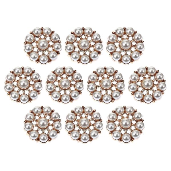 10 stk. Vintage Imitation Perleknapper Elegante Perle Syknapper Skjorteknapper
