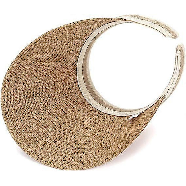 Stor dame strand strå golf solhat sommerhat, solhat Brown