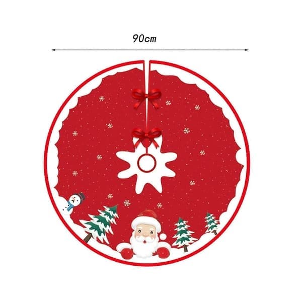 Juletræsmåtte Bunddækken Juletræsmåtte Diameter 90cm Varm Jul Style F