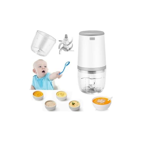 Mini Babyblendere, Mini Foodprocessor, 300 ml Babyblender, Mini Elektrisk Hakker, Mini Foodprocessor med USB-opladning