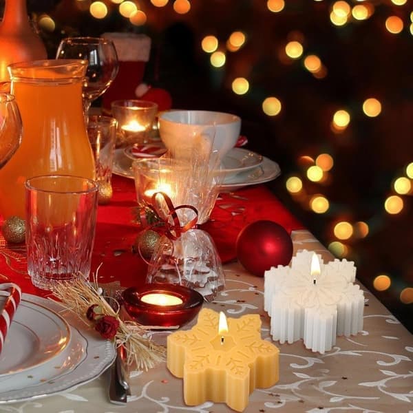 2 stk. Snefnug Lysforme Jul Epoxyharpiks Silikoneholder Støbeform til DIY Fremstilling af Ornamentlys