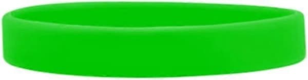 Silikonarmband, 10-pack, ungdomsstorlek (grön)