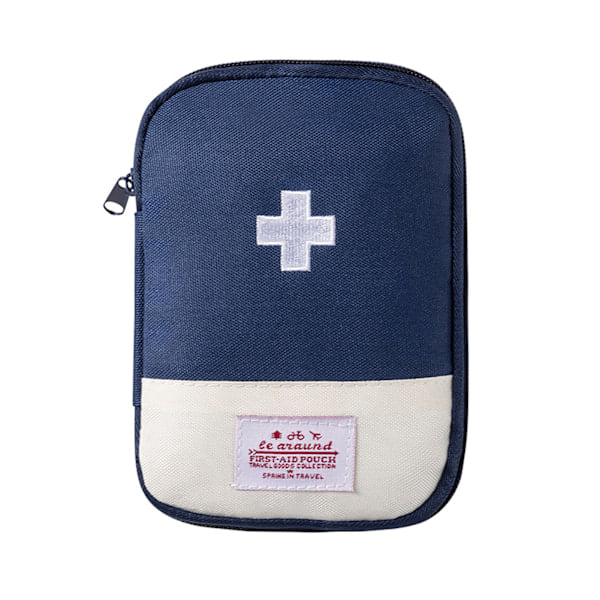 Mini Bärbar Medicinväska Mini Tom Medicinväska Multifunktionell Utomhusväska Navy Blue Small
