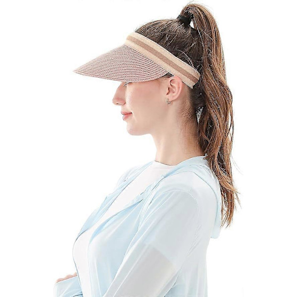 Stor dame strand strå golf solhat sommerhat, solhat Pink