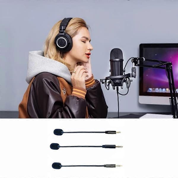 3,5 mm mikrofon, flexibel positionering, hög känslighet, ljuduppgraderingar för gaming 4 section plug