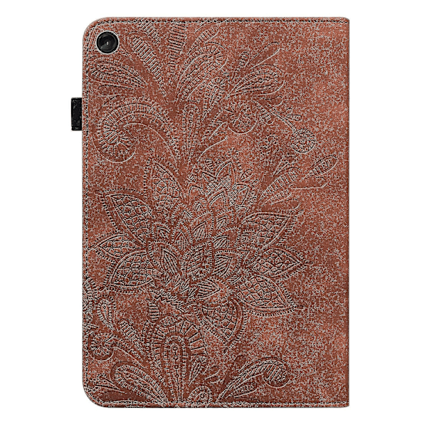 För Lenovo Tab M10 (Gen 3) TB-328FU/TB-328XU Präglat Tablet Ställ Plånboksfodral PU Läder Omslag Brown, Brown Style C Lenovo Tab M10 (Gen 3)