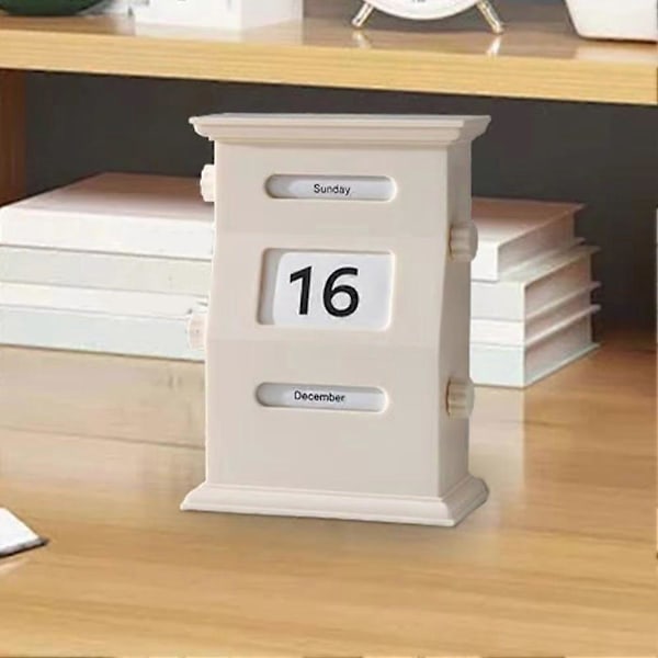 Kalender Skrivbord Retro Kalenderblock Skrivbord Datumvisning Skrivbordsdekorationer Skrivbordsdekor Datumblock Grön