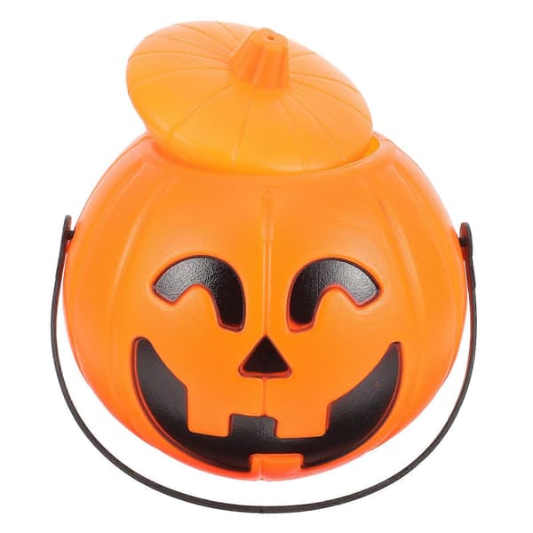 2025 Halloween Bærbar Gresskarbøtte Barnas Knask-eller-knep Bøtte Godteribøtte