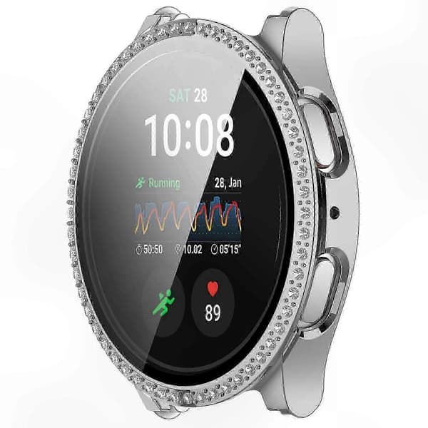 Damers 40 mm Smartwatch med Strass, Härdat Glas och Snygg Design för Vardagsbruk Electroplating Silver