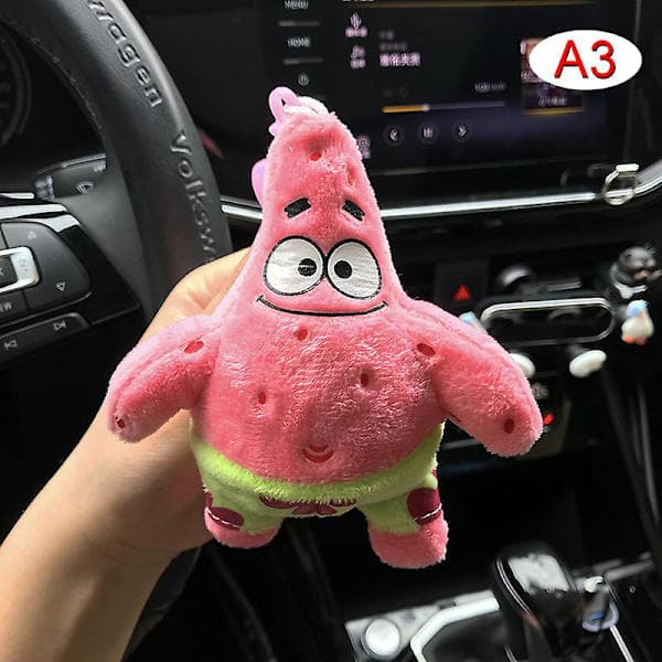 1 stk. Sullivan Stitch Mr.q Nøglering Spongebob Patrick Monster University Plyslegetøj A3