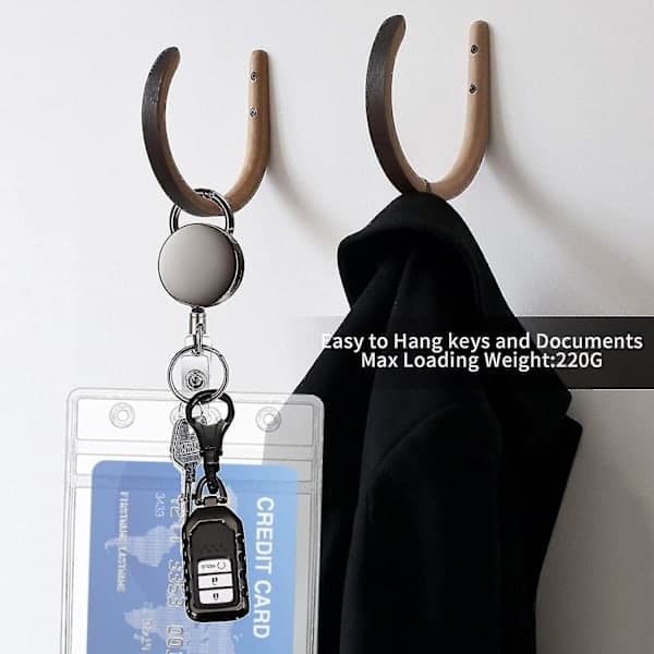 2 st Nyckelring Rulle Infällbar Lanyard Med Ståltråd Infällbart ID-kort