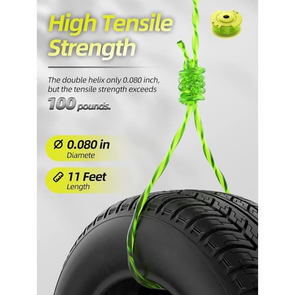 Förpackning med 11 spolar med trimmertråd för Ryobi One (18V, 24V, 40V), Ø 2,0 mm, längd 3,4 m (AC14RL3A) (9 spolar, 2 lock)