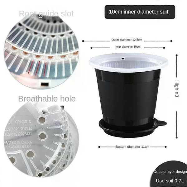 Orkidéblomkrukor Nätkrukor Trädgårdskrukor Plast Transparent Andningsbar Behållare Dräneringshål Orkidé Cattleya Plantering Style B A2