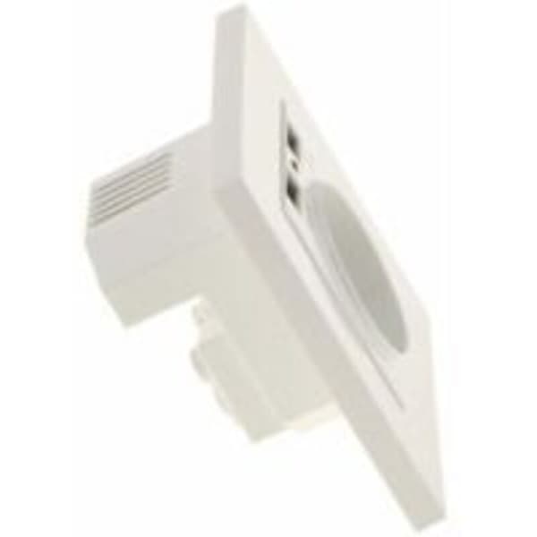 Vægmonteret stikkontakt med dobbelte USB-porte - Oplader til iPhone/Android (fransk stik)