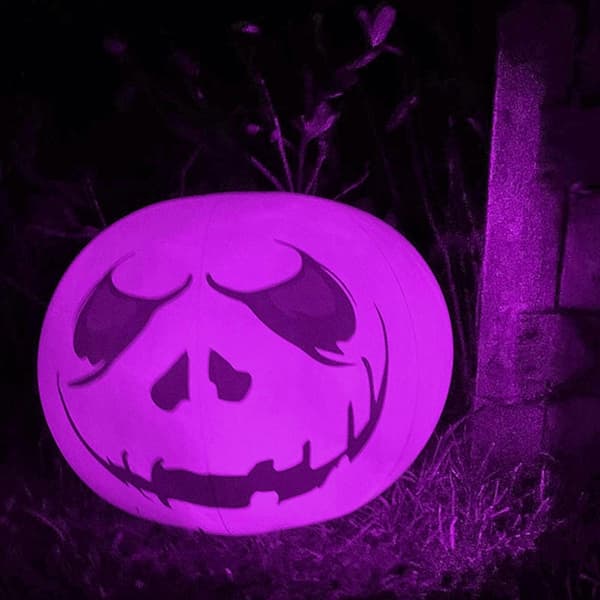 2025 Julepynt Halloween Græskar Oppustelig 40 cm Lysende Farveskiftende Festdekoration
