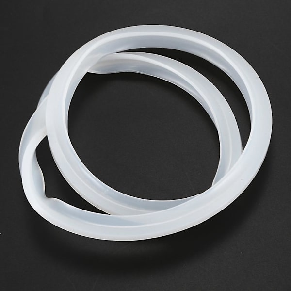 2 st. lufttäta tätningsringar för tryckkokare, innerdiameter 22 cm, vit