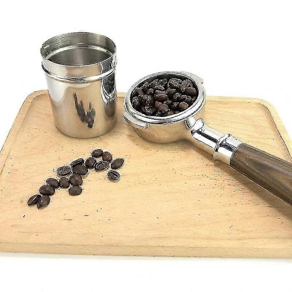 57mm 50mm Kaffedosering Kopp Snusekrus For Espressomaskin Slitesterk Rustfritt Stål Kaffedosering Kopp Drop Shipping Silver 57mm