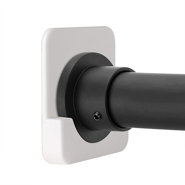 2-pack självhäftande duschdraperi stånghållare - Ingen borrning krävs Black