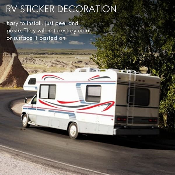 Bobiler Universal Karosseriklistremerke DIY Riper Bildeklistremerke Dekor til Campingvogn Tilhenger