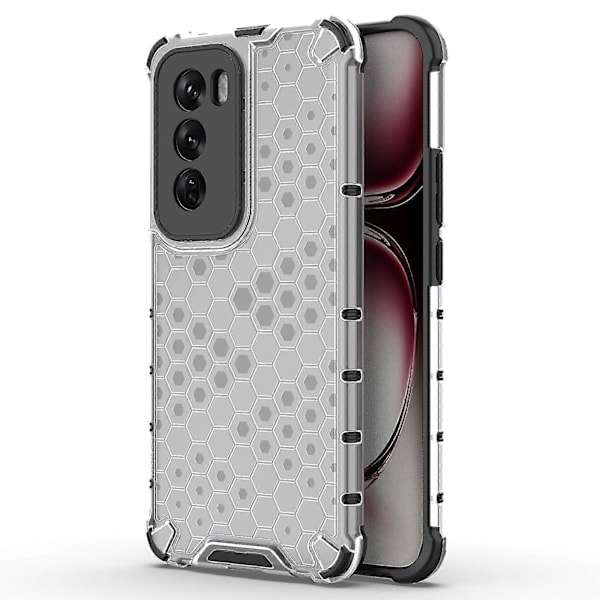 Mobildeksel for Oppo Reno12 5G - PC+TPU, Honningkake-design, støtdempende Grey