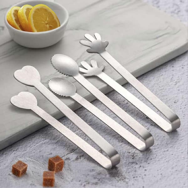 Mini Madtænger Rustfrit Stål Fortykket Ikke-deformation Multipurpose Servering Palm/Hjerte/Oval/Firkanter Icing Clip KAESI C