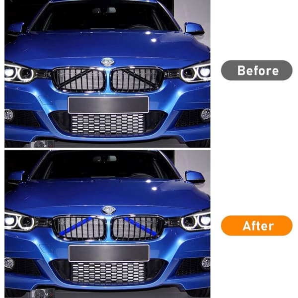 1 par grillstriper, grilltriminnsatser kompatible med BMW 1 2 3 4 5 6 7-serie