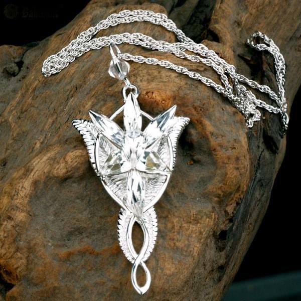 Halsband - Naturlig Zirkon Sagan om Ringen (Färg: Silver)