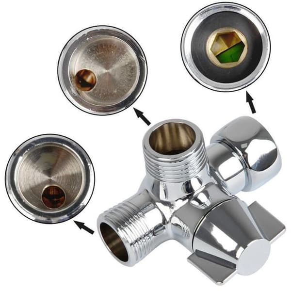 3-vägs mässingsventil, 3-vägs G1/2-ventil, 3-vägs duschavledare, 3-vägs duschavledarventil, 3-vägs duschavledarventil för dusch