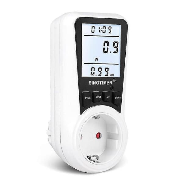 Smart Plug-in Energiovervåker Strømmåler Strømforbruk Overvåkingskontakt 16a