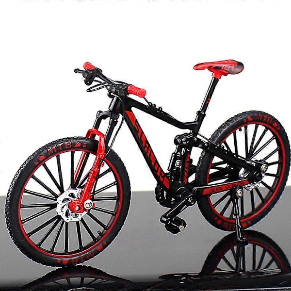 Mini 1:10 Legert Sykkel Skala Modell Skrivebordssimulering Ornament Finger Terrengsykler Leketøy Red