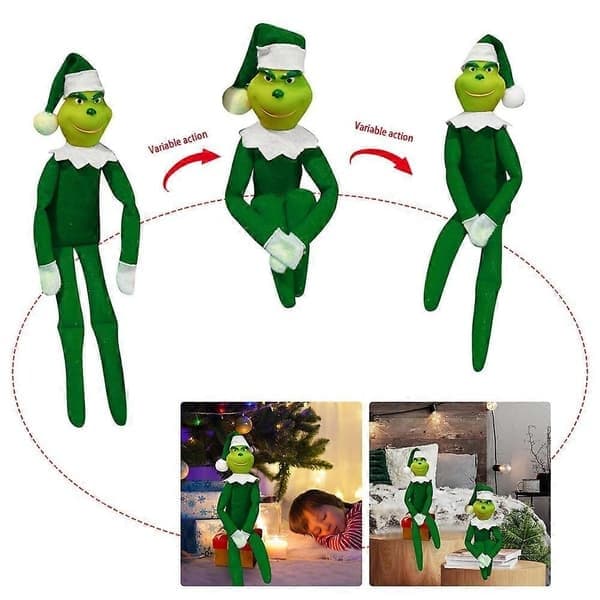 Joulu Grinch Pehmonuket Lelut Koristeet Lahja Vihreä