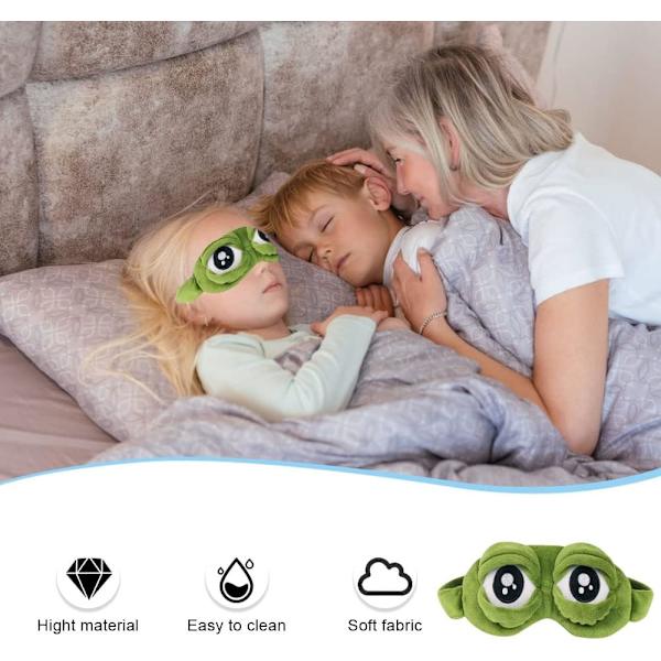 Groda Plysch Ögonmasker för Barn för Sömn Tecknad Fluff Ögonbindel för Sömn Ögonmask för Sömn