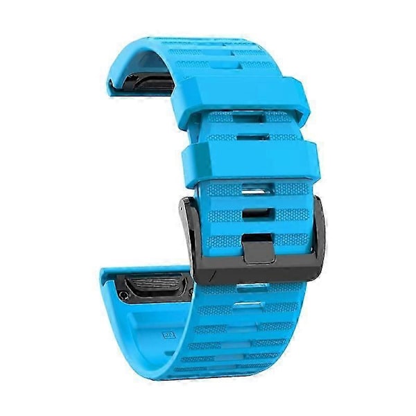 Ersättningsarmband Mjukt Silikon 22mm/26mm Snabbfäste Klockarmband Kompatibelt Garmin Fenix 6/Fenix6 Pro/Approach S60/Forerunner935/Co Sky Blue 22 mm