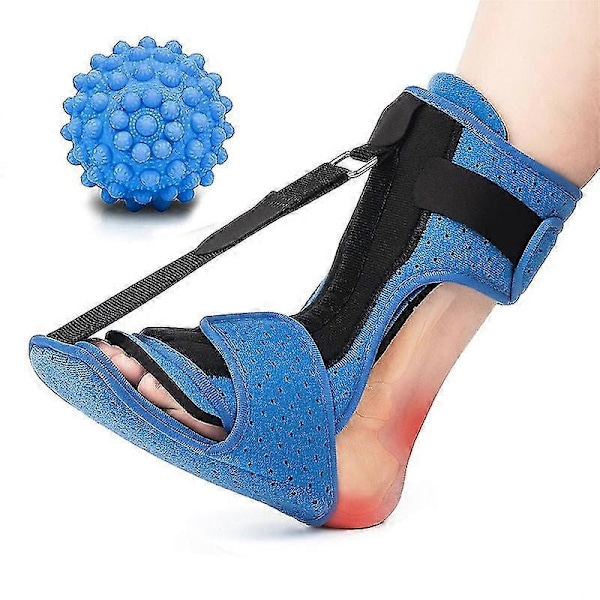 Plantar Fasciit Nattskena, Plantar Fasciit Stöd med Massageboll blue