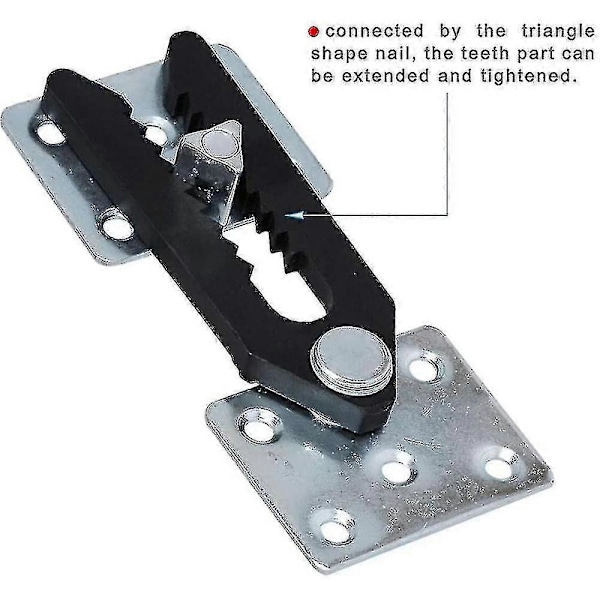 Sektionssofakobling, 4 stk. metal sofasamling snap alligator stil sektionssofakobling Tao