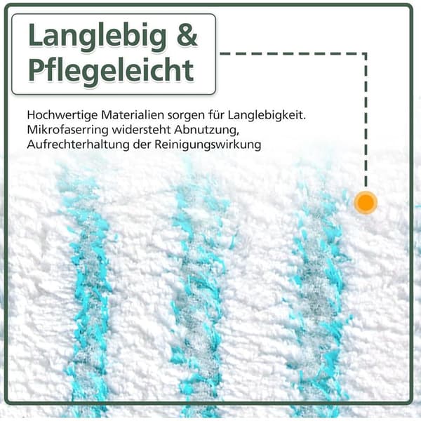 Sett med 3 erstatningsmopphoder for Leifheit Profi XL Micro Duo / Profi XL Cotton Plus, fjerner raskt flekker, effektiv mikrofibererstatning