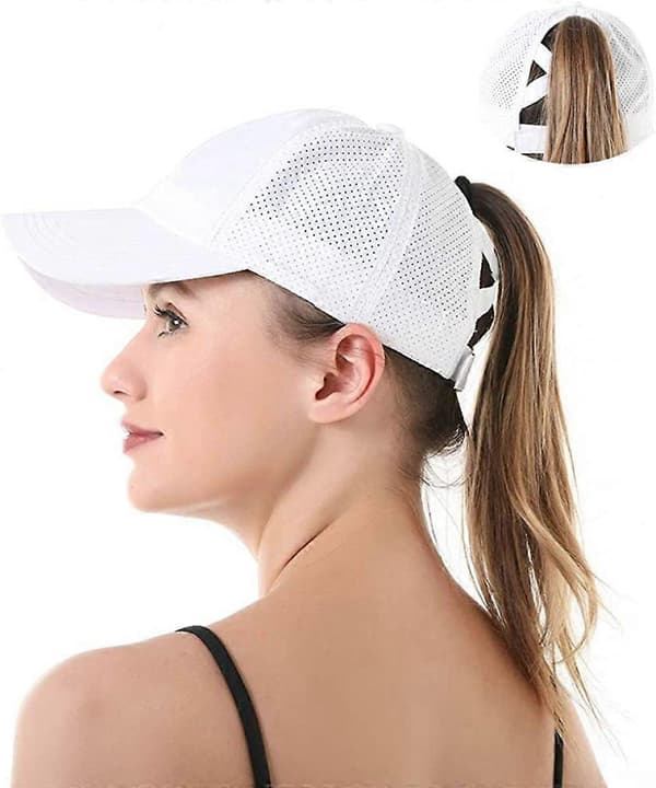 Baseballcaps, sportscaps, baseballcaps med solbeskyttelse for utendørs bruk, hvit
