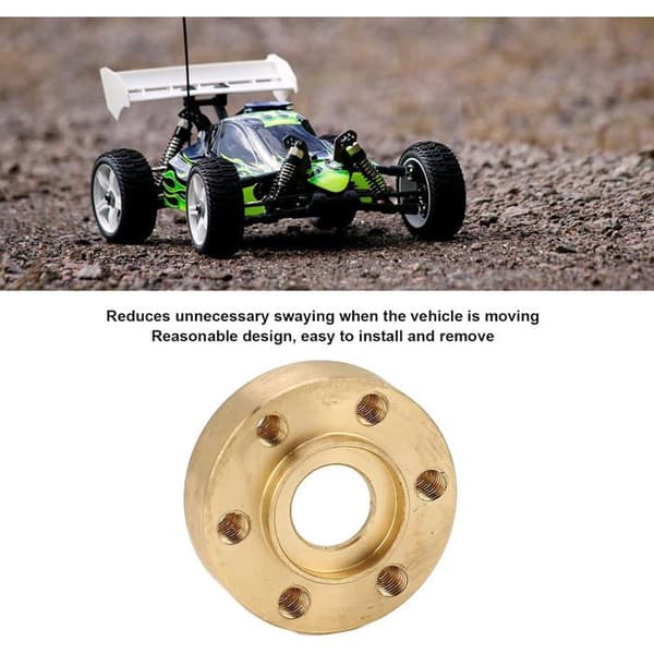 Messinghjulvægte - 4 Stykker - 6mm Sekskantadapter - Til 1.9 2.2 Tommer RC - Stabilitet E