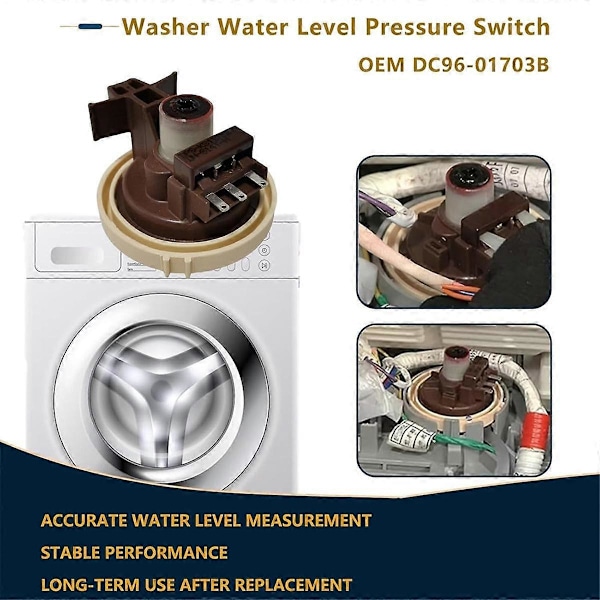 DC96-01703B Vaskemaskine Vandstandstryk Sensor Switch til WF461ABW, WF501ANW, WF511ABR, WF511ABW
